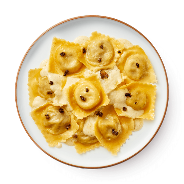 Равиоли с картофелем, трюфелем и фирменным соусом The Truffle