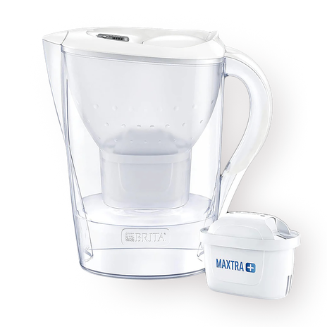 Brita Marella White Pitcher