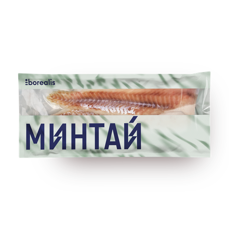 Минтай филе Borealis без кожи свежемороженый