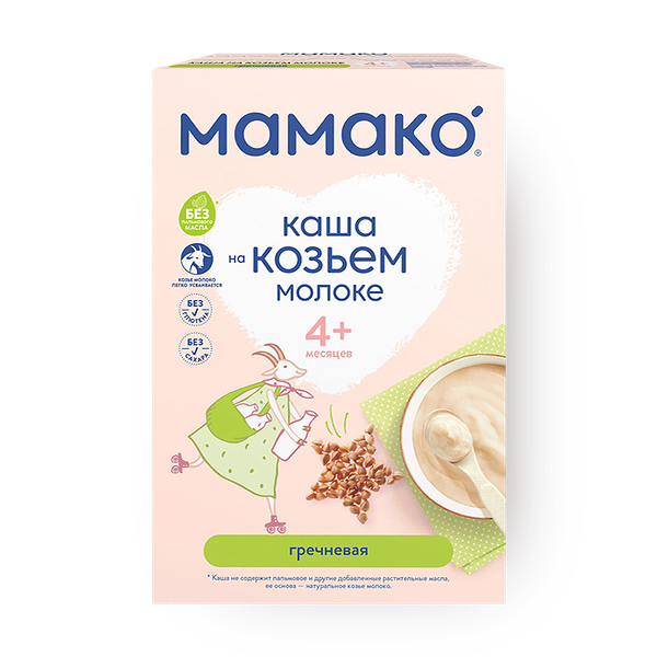 Каша на козьем молоке гречневая «Мамако» с 4 месяцев