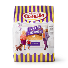Сухари «Семейка Озби» в сахаре с изюмом, 300 г — купить с доставкой из ...