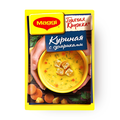 Суп Maggi Горячая Кружка куриная с сухариками