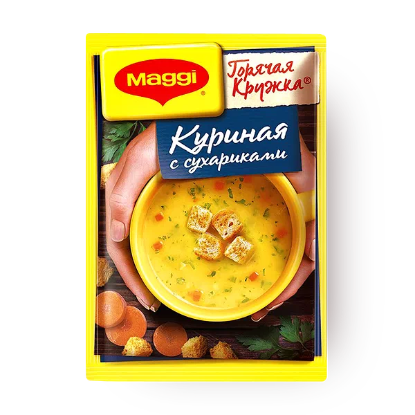 Суп Maggi Горячая Кружка куриная с сухариками