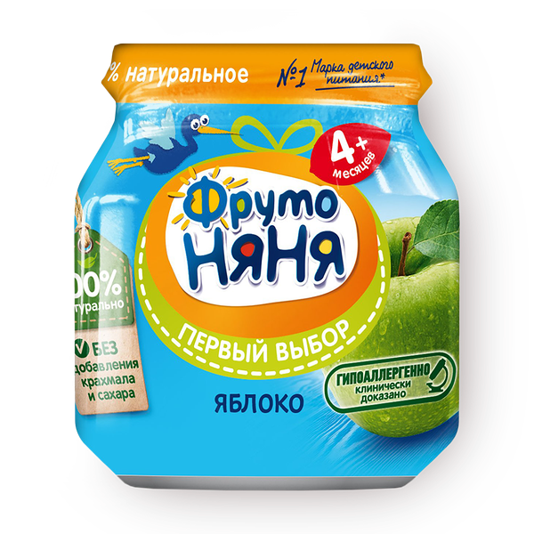 Пюре «ФрутоНяня» яблоко с 4 месяцев