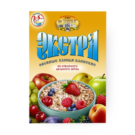 Хлопья овсяные «Клинские» Экстра из отборного цельного зерна