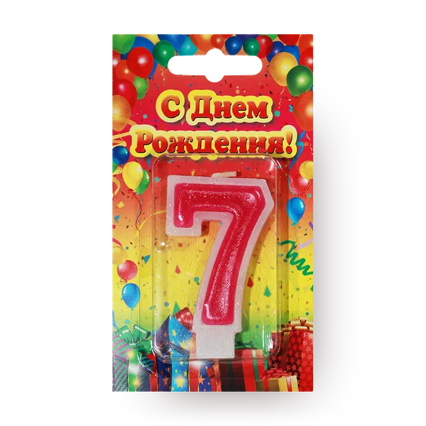 Свеча Цифры 7 Candles Asia