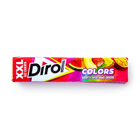 Жевательная резинка Dirol Colors XXL ассорти фруктовых вкусов