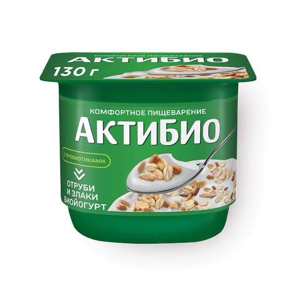 Биойогурт «АктиБио» отруби и злаки 2%
