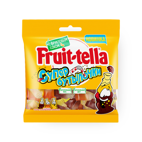 Мармелад жевательный Fruit-tella Super Bottles