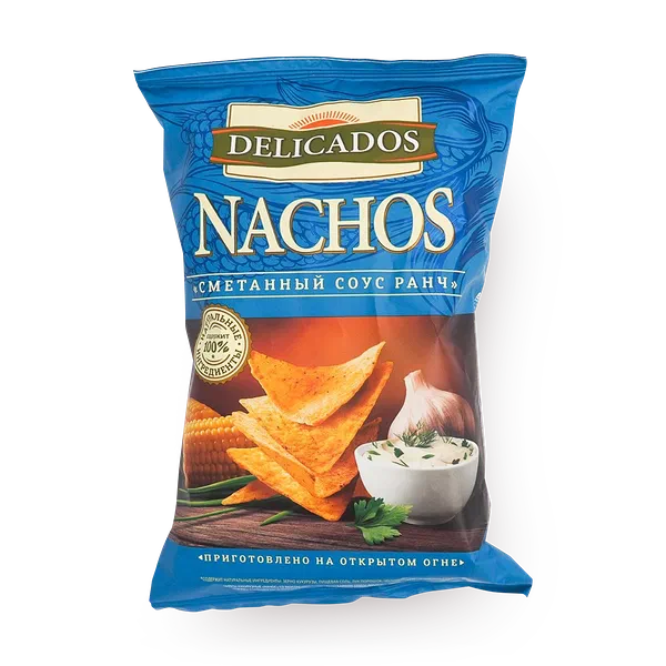 Чипсы кукурузные Delicados соус ранч