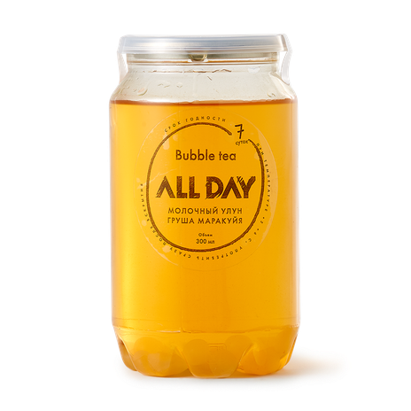 Напиток чайный Бабл ти молочный улун, груша, маракуйя All Day