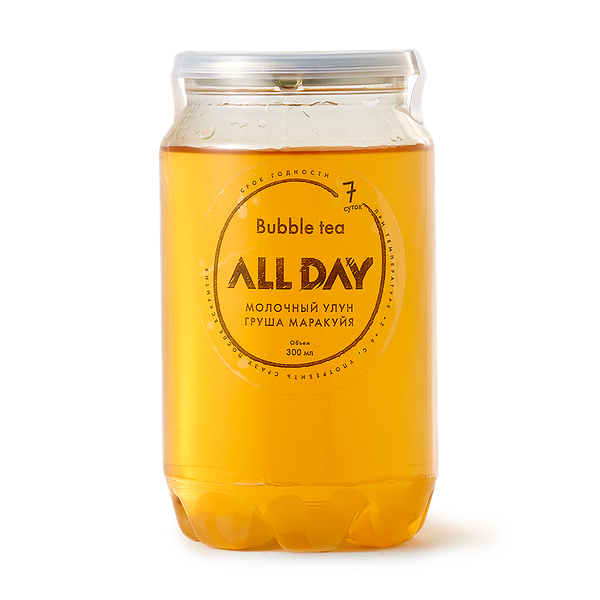 Напиток чайный Бабл ти молочный улун, груша, маракуйя All Day