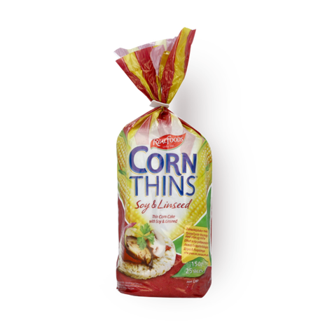 RealFood Corn Thins  with soy and linseed