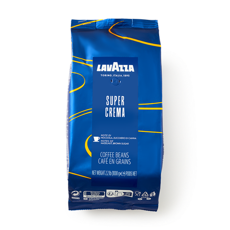 Кофе в зёрнах Super Crema Lavazza эспрессо