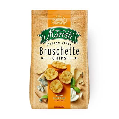 Сухарики Bruschette chips Maretti Сырный микс