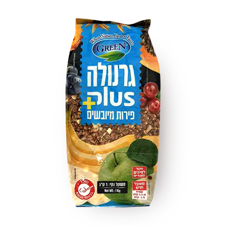 גרנולה עם פירות מיובשים ומסוכרים