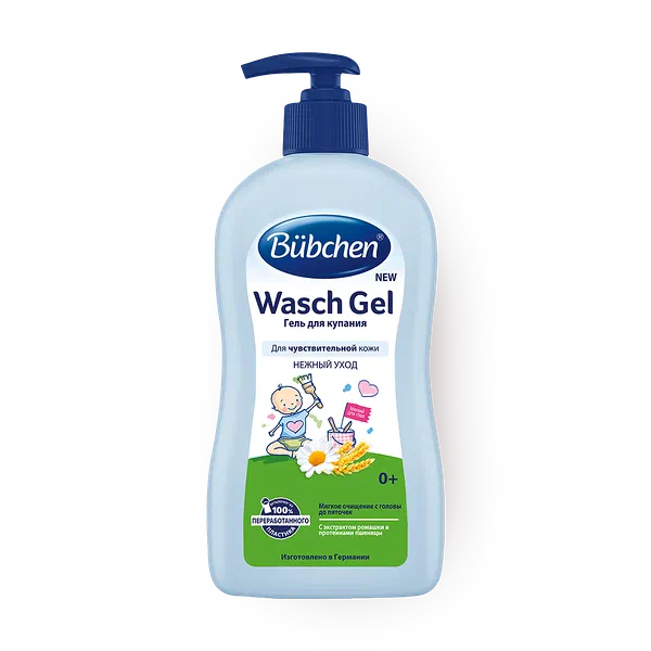 Гель для купания детский Bubchen экстракт ромашки и протеины пшеницы с рождения