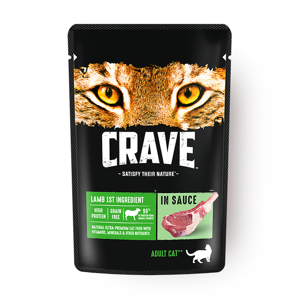 Влажный корм кошек Crave ягнёнок в соусе