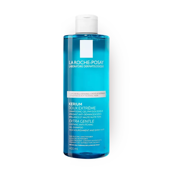 Шампунь-гель мягкий физиологический La Roche Posay Kerium для бережного очищения кожи головы и волос