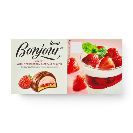 Десерт-суфле Konti Bonjour клубника со сливками