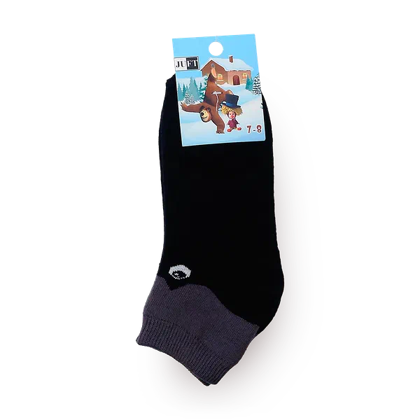 Носки детские зимние Juft с коричневой рамкой с 7 до 8 лет