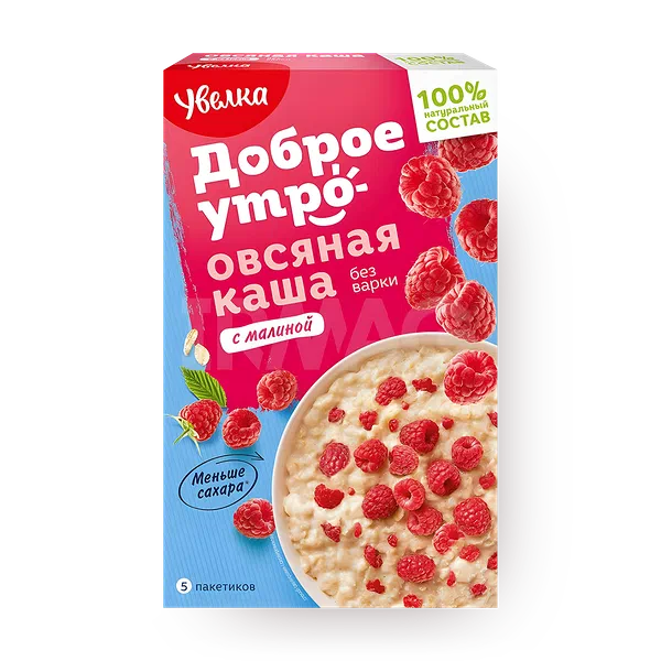 Каша овсяная «Увелка» с малиной