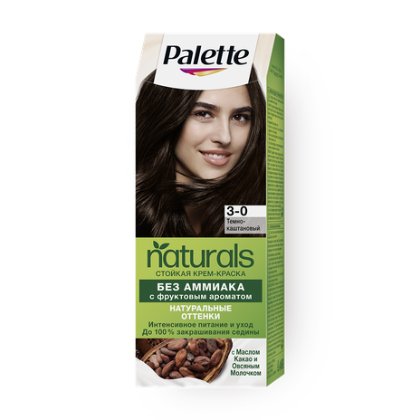 Крем-краска для волос Palette 3-0 Тёмно-каштановый