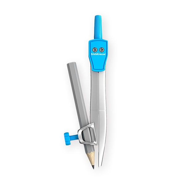 Циркуль металлический ErichKrause Neon 123 мм с карандашом