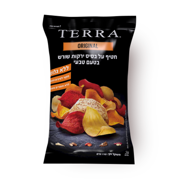 Terra natural-flavored vegetable chips snack