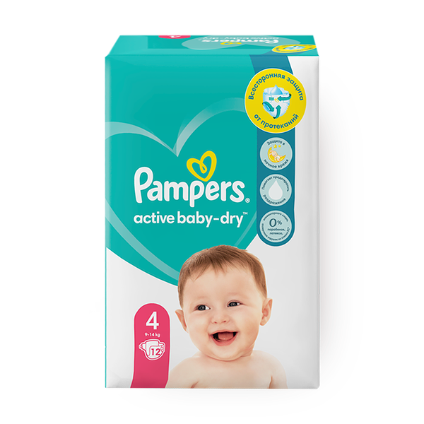 Подгузники Pampers Active Baby Dry №4