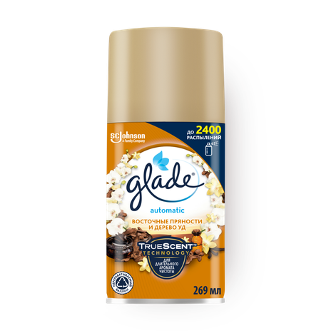 Освежитель воздуха Glade Automatic Восточные пряности и дерево сменный баллон