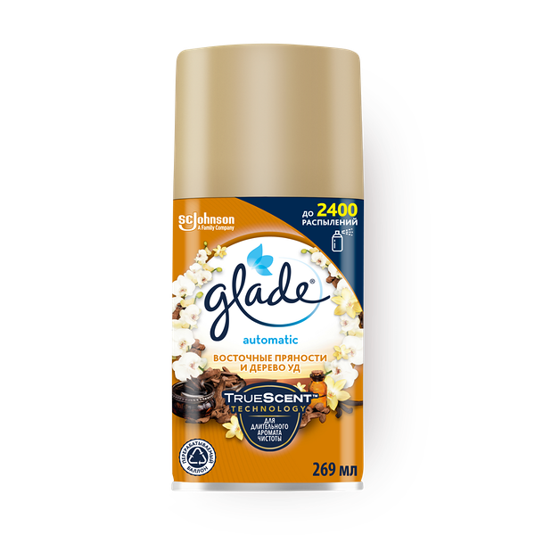 Освежитель воздуха Glade Automatic Восточные пряности и дерево сменный баллон