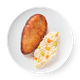 Рыбная котлета и рис с овощами Mazzali