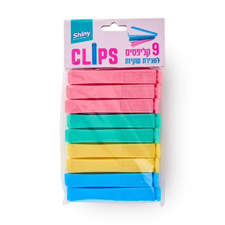 Clips for closing bags