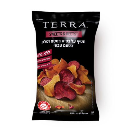 טרה  חטיף צ'יפס בטטה וסלק טבעי