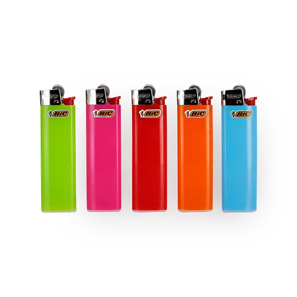 Зажигалка кремниевая Bic j3 миди цветная