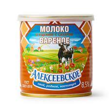 Молоко варное сгущнное Алексеевское 8,5% 360г  купить в Москве по цене 199 с доставкой из Яндекс Лавки