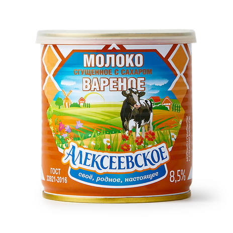 Молоко варёное сгущённое «Алексеевское» 8,5%