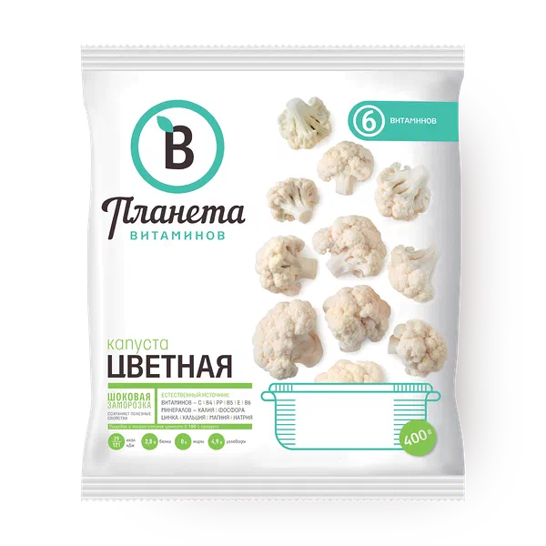 Цветная капуста «Планета витаминов» замороженная