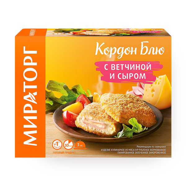 Кордон Блю с ветчи­ной и сыром Мираторг