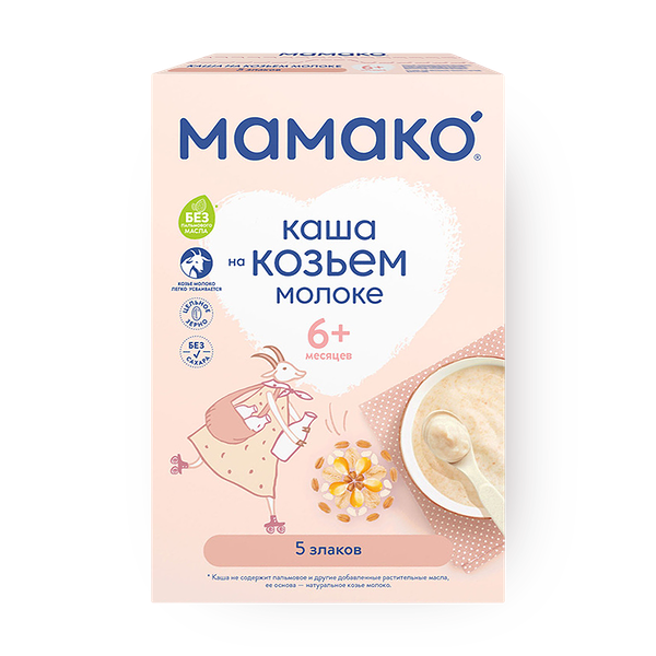 Каша на козьем молоке 5 злаков «Мамако» с 6 месяцев