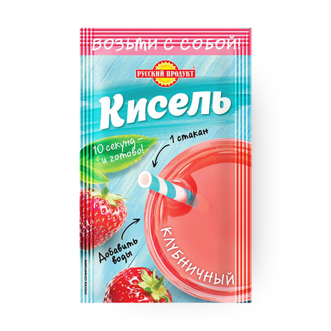 Кисель момент «Здоровый образ жизни» клубничный