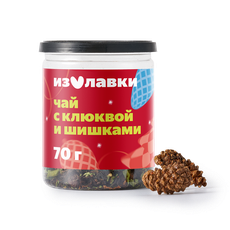 Чай чёрный «Из Лавки» крупнолистовой с сосновыми шишками и клюквой, 70 ...