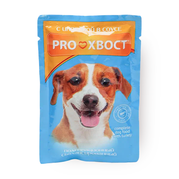 Корм влажный для собак «ProХвост» с индейкой в соусе
