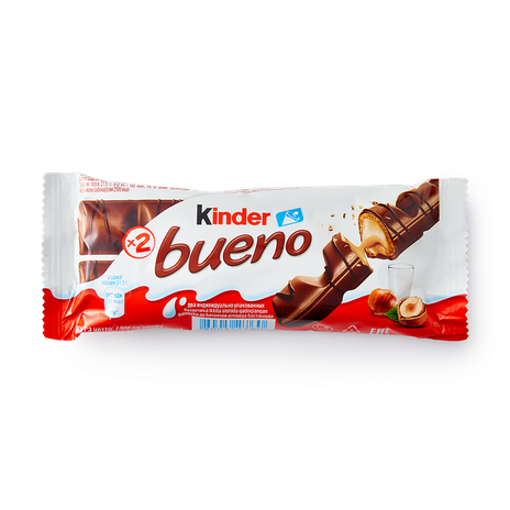 Вафли Kinder Bueno с молочно-ореховой начинкой в молочном шоколаде