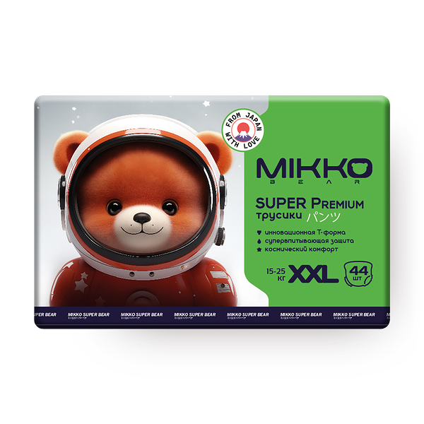 Подгузники-трусики Mikko Bear Super Premium XXL 15-25 кг