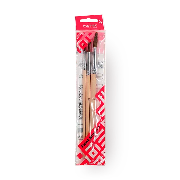 Набор кистей для рисования Monet круглые пони №4, 10, 16