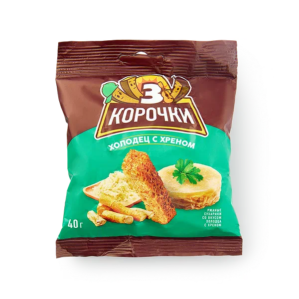 Сухарики ржаные «3 корочки» сёмга-сыр + соус тар-тар, 60 г — купить с ...