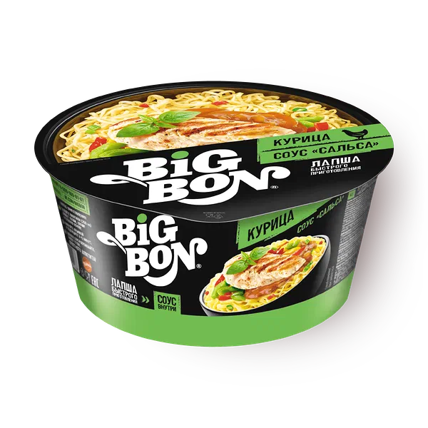 Лапша Big Bon курица с соусом сальса