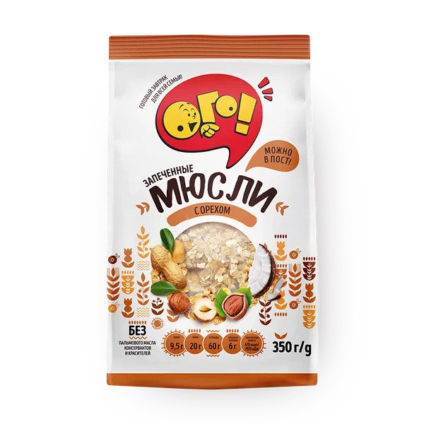 Мюсли запечённые «ОГО!» с орехом